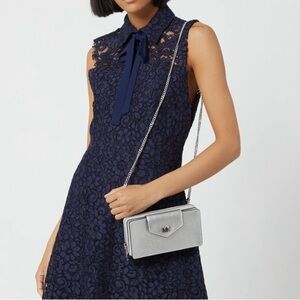 NWT- MICHAEL KORS Small Convertible Phone Cross Body Bag -Silver